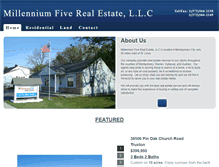 Tablet Screenshot of millenniumfiverealestate.com